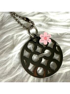 1" Coach Metal "C" Signature Fob Bag Charm Hang tag Hangtag